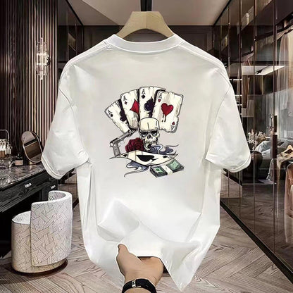 T-Shirt Lelaki Corak Unik Casual Printed Tee