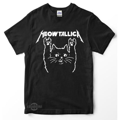 Meowtallica Band Premium Oversized Street Tee
