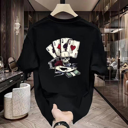 T-Shirt Lelaki Corak Unik Casual Printed Tee