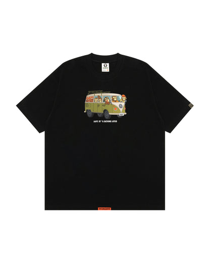 College Logo Tie Dye Tee baju belang panda eyes chill tee baggy clothes